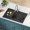 33&rdquo; Drop-In Top Mount&nbsp;16 Gauge Workstation Kitchen Sink Single Bowl&nbsp;with WorkFlow&trade; Ledge and Accessories